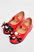 Балетки дитячі для дівчинки червоного кольору р.27 176952T Безкоштовна доставка, фото 2