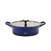 Кастрюля с крышкой Gipfel Azul GP-2334 28 см 4.8 л синяя c