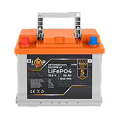 Автомобільний літієвий акумулятор LP LiFePO4 (+ зліва) 12V - 50 Ah