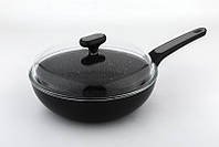 Сковорода с крышкой ВОК Nois Salto Silver 830904 28 см черная l