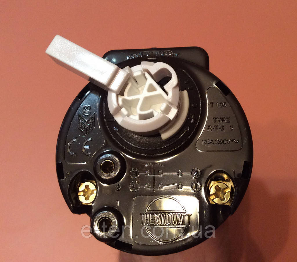 Терморегулятор механічний RTS 3/20А/250V з прапорцем із захистом (для ТЕНів) Thermowatt, Італія, фото 1