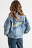 Піджак дитячий для дівчинки джинсовий блакитного кольору 176833P, фото 2