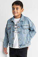 Пиджак детский для девочки джинсовый голубого цвета уп.5 шт. 176841P