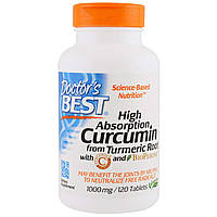 Куркумин С3 комплекс Doctor's Best 1000 мг 120 таблеток (9332) ET, код: 1535462