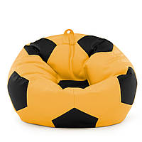 Крісло мішок М'яч Оксфорд 120 см Студія Комфорта розмір Великий Жовтий + Чорний NB, код: 6498907