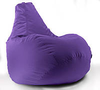 Кресло мешок груша Beans Bag Оксфорд Стронг 90 х 130 см Фиолетовый (hub_x6zvk1) NB, код: 2388422