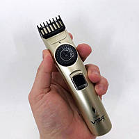 Машинка для стрижки волос беспроводная VGR V-031, триммер для бороды усов 2 насадки, OU-655 окантовочная