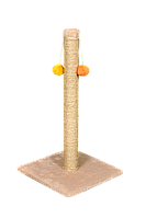 Когтеточка (дряпка) Мур-Мяу Столбик-2 в джутовой веревке Бежевая NB, код: 5866244