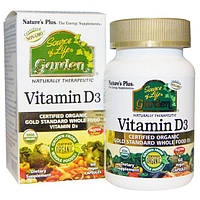 Витамин D Nature's Plus Source of Life Garden Vitamin D3 5000IU 60 Caps GS, код: 7572623