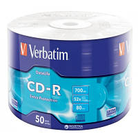 Диск CD Verbatim CD-R 700Mb 52x Wrap-box Extra (43787) m