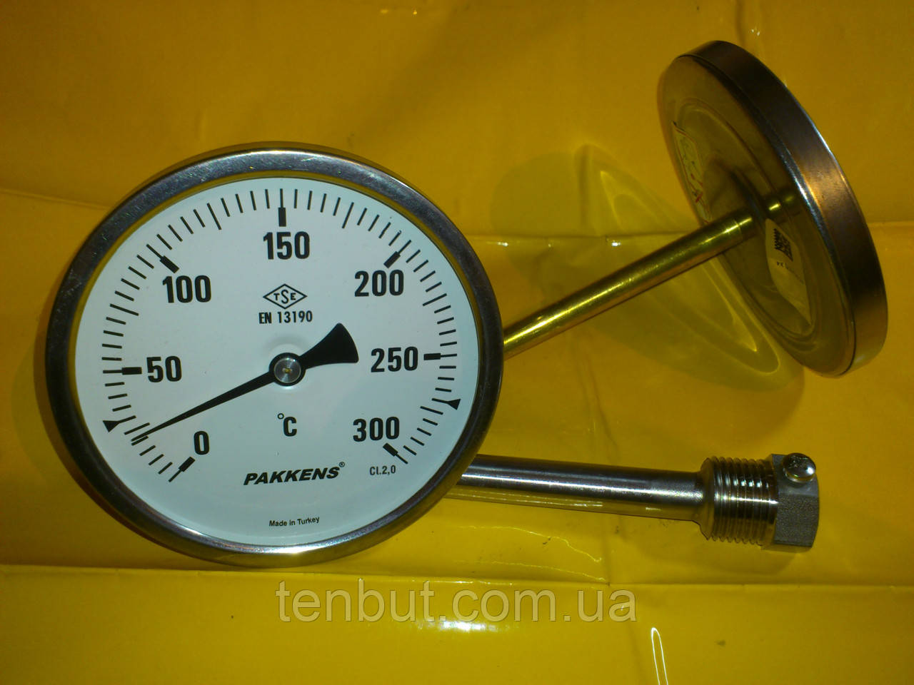 Термометр трубчастий PAKKENS 0-300°C град./Ø-100 мм/довжина-100мм. виробництво Туреччина, фото 1