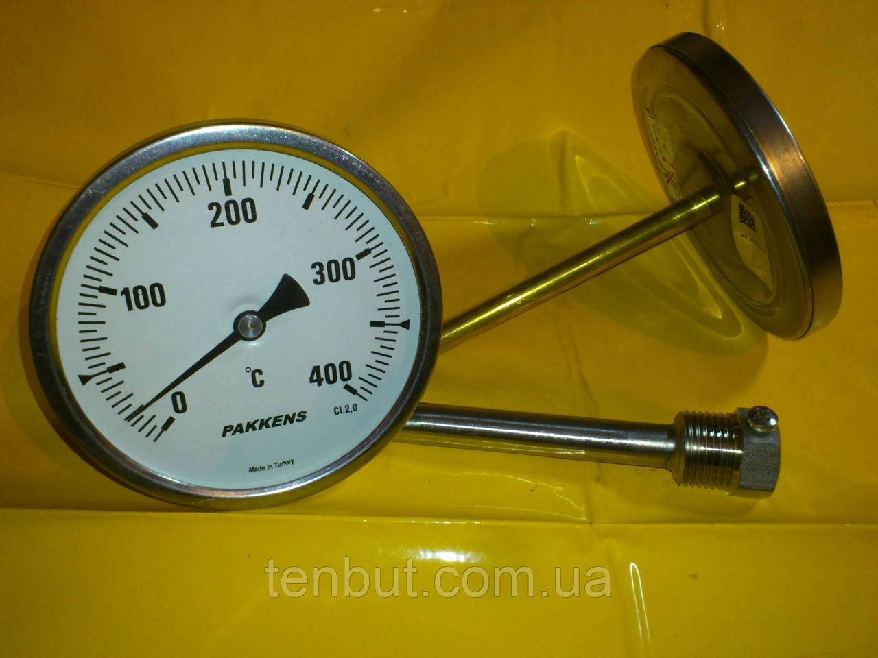 Термометр трубчастий PAKKENS 0-400°C град./Ø-100 мм/довжина-100мм. виробництво Туреччина