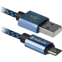 Дата кабель USB 2.0 AM to Micro 5P 1.0m USB08-03T blue Defender (87805) h