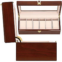 Скринька (органайзер) для зберігання годинників Springos 31.5 x 11 x 8 см HA1068, фото 3
