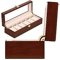 Скринька (органайзер) для зберігання годинників Springos 31.5 x 11 x 8 см HA1068, фото 4