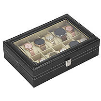 Скринька (органайзер) для зберігання годинників Springos 30 x 20 x 8 см HA1058, фото 4