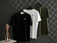 Комплект із трьох футболок Nike (чорна, біла, хакі)