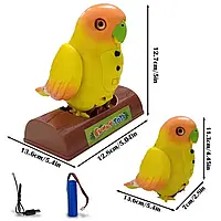 Попугай Funny Parrot для развития речи TT8005 - Желтый