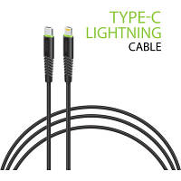 Дата кабель Type-C to Lightning 1.2m CBFLEXTL1 18W black Intaleo (1283126542459) c