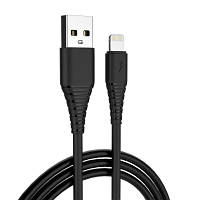 Зарядное устройство ColorWay 1USB AUTO ID 2A (10W) black + cable Lightning (CW-CHS012CL-BK) m