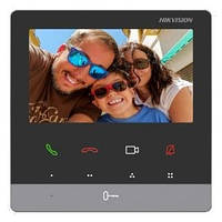 IP-відеодомофон Hikvision DS-KH6100-E1 чорний із сріблястим DS