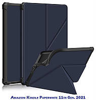 Чохол-книжка BeCover Ultra Slim Origami для Amazon Kindle Paperwhite 11th Gen. 2021 Deep Blue (707219) DS