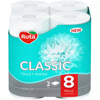 Туалетная бумага Ruta Classic 2 слоя Белая 8 рулонов (4820023740488) p
