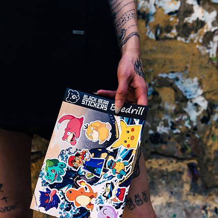 Стікерпак "Pokémon", Покемони, Пикачу, стікери вологостійкі, наклейки, аніме, фото 2