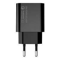 Зарядное устройство ColorWay Type-C PD + USB QC3.0 (20W) V2 black (CW-CHS025QPD-BK) o