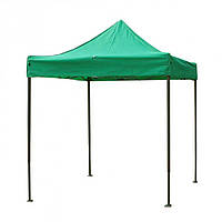 Раздвижной шатер на черном каркасе для сада шатер 2х2 м Зеленый Тент для отдыха на природе
