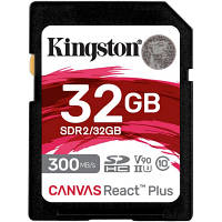 Карта памяти Kingston 32GB class 10 UHS-II U3 Canvas React Plus (SDR2/32GB) p