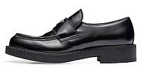 Женские лоферы Prada Brushed Leather Loafers Black