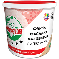 Краска структурная силиконовая GAZOBETON, 14 кг ANSERGLOB