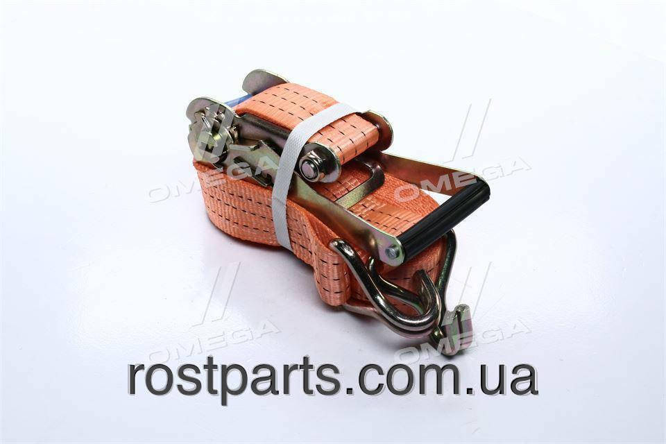 Стяжка вантажу, 3t. 50mm.x6m.(0.5+5.5) пластик. ручка (DK-3914), фото 1