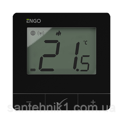 E20BBATZB - Інтернет терморегулятор ZigBee/868 МГц, жив. батарейки 2хАА, чорний, фото 2
