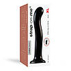 Насадка для страпону силіконова чорного кольору Strap On Me P&G-Spot Dildo розмір XL Talla, фото 5
