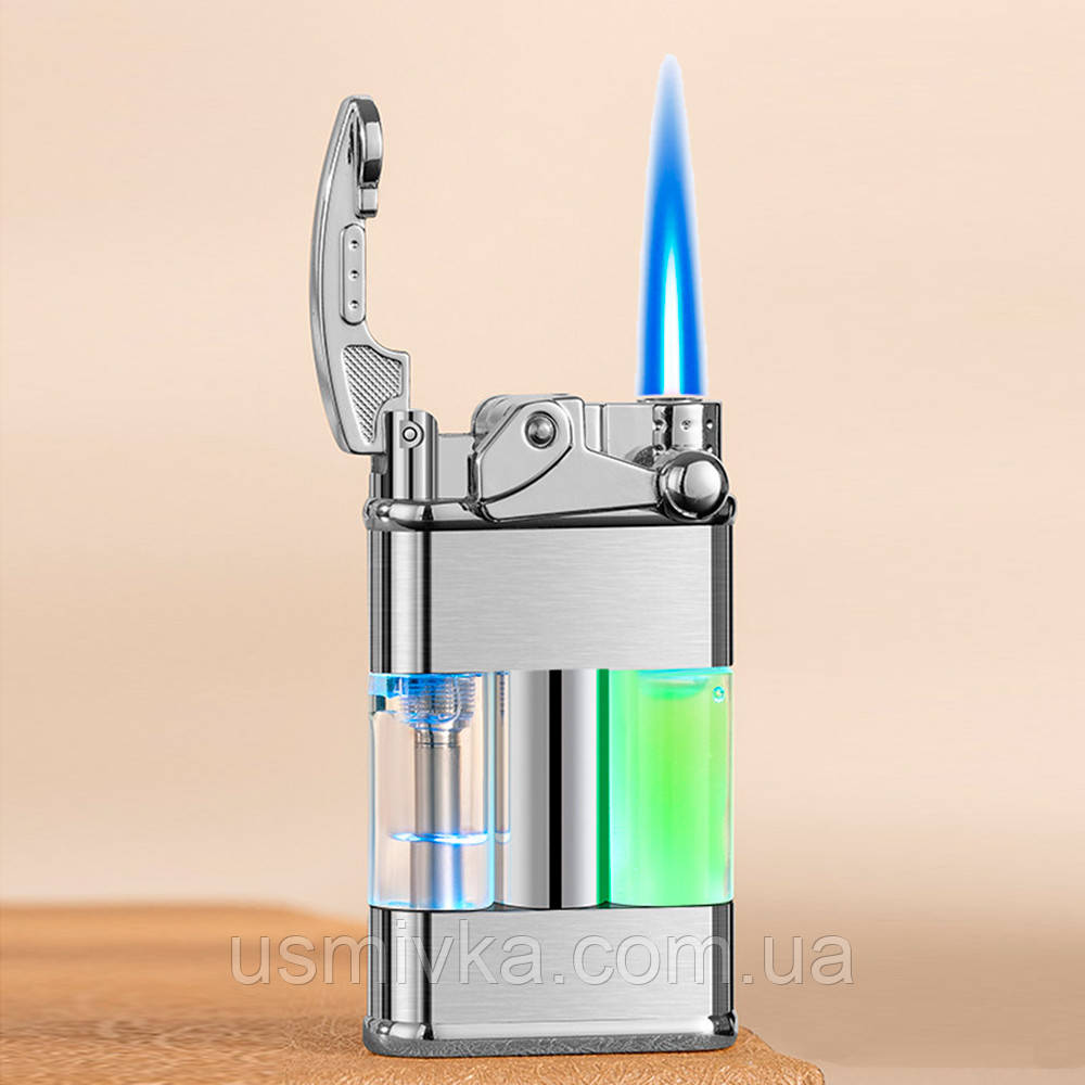Зажигалка форсунка + фонарик в подарочной упаковке US-682 - фото 1 - id-p2175808470