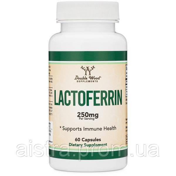 Комплекс для пищеварения Double Wood Supplements Lactoferrin 250 mg 60 Caps UT, код: 8314865 - фото 1 - id-p2180572273