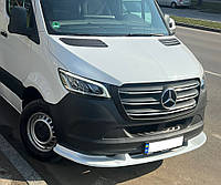 Нижняя накладка на передний бампер (под покраску) для Mercedes Sprinter 2018-2024 годов от PR