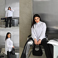 Женская блуза рубашка асимметричного кроя Ткань софт Размеры 48-50, 52-54, 56-58, 60-62