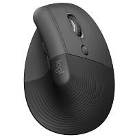 Мышка Logitech Lift Vertical Ergonomic Wireless/Bluetooth for Business Graphite (910-006494) m