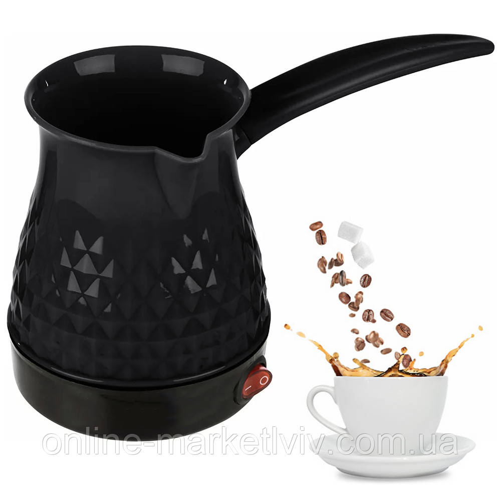 Електрична турка для кави 0,5л, 600Вт, Marado MA-1625, Чорна / Електротурка кавоварка для меленої кави, фото 1