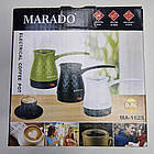 Електрична турка для кави 0,5л, 600Вт, Marado MA-1625, Чорна / Електротурка кавоварка для меленої кави, фото 8