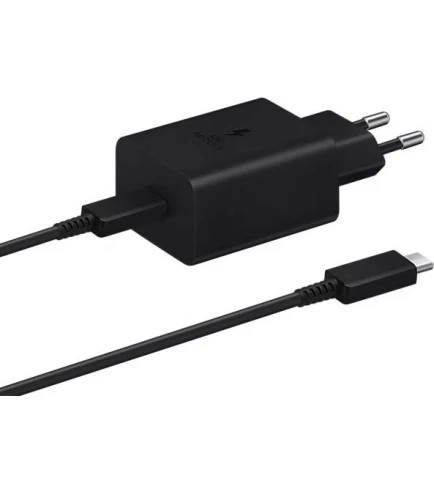 Зарядний пристрій Samsung 45W + з кабелем C-C (EP-T4510XBEGEU) комплект чорний, фото 1