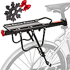 Заднє вело-сидіння, велосипедний задній багажник Deemount Bicycle + Подарунок Мультитул Сніжинка, фото 3