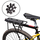Заднє вело-сидіння, велосипедний задній багажник Deemount Bicycle + Подарунок Мультитул Сніжинка, фото 4