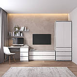 Комплект меблів у вітальню, шафа R-9 тумба R-6 стіл R-1 полиці М-22, фото 10