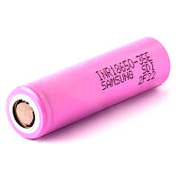 Аккумулятор 18650 Li-Ion INR18650-35E, 3500mAh, 8A, 4.2/3.6/2.5V, pink Samsung (INR18650-35E) m