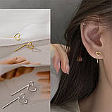 Cережки Hearts серця у формі серця сердечка, фото 2