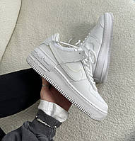Женские кроссовки Nike Air Force 1 Shadow, Найк Эир Форс 1 шадов белые